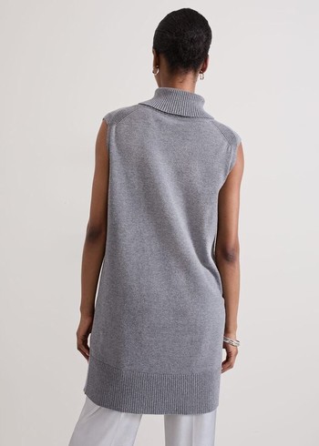 Phase Eight Mila Sleeveless Tabard Dress Grey USA | 0837915-BN